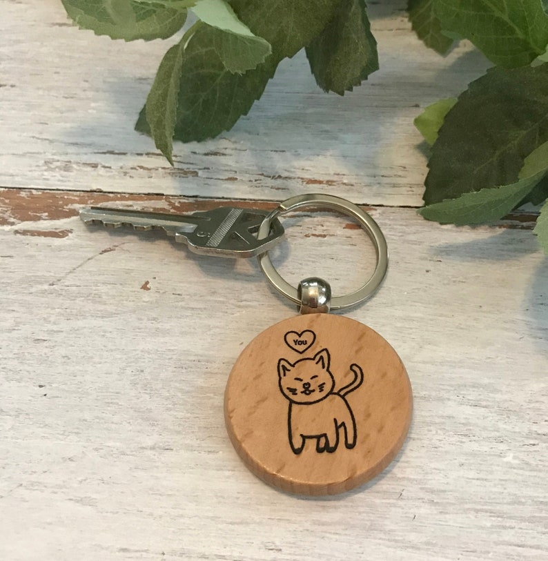 Cat Love You Keychain